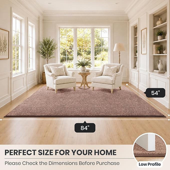 PURRUGS Easy Care Area Rug 4.5ft x 7ft, Non-Slip Washable Entryway Rug - Image 8