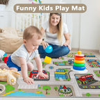 Capslpad Kids Rug Educational Play Rug 5.2'x3.3' Traffic Road Kids Play Car Mat - Image 5