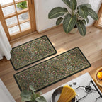 Collive Anti Fatigue Kitchen Mats, Spring Green Floral Kitchen Rugs Sets of 2 - Image 8
