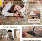 RELEANY Washable Area Rugs 3x7 Non-Slip Modern Abstract Soft - Image 4