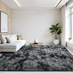 FlyDOIT Large Area Rugs for Living Room, 5x8 Feet Tie-Dyed Black and Grey - Image 4