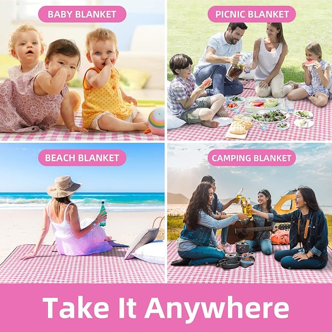 ZAZE Picnic Blanket Waterproof Sandproof, Big XL Outdoor Blankets - Image 6