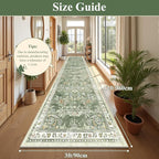 Yamaziot Washable Runner Rug 3x12 – Floral Non Slip Boho Hallway Runner Rug - Image 2