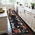3x8 Runners for Hallways, Vintage Floral Kitchen Runner Rug by Homcomoda