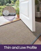DEXI Ultra Thin Entryway Indoor Door Mat 17x30, Non Slip Rubber Backing Inside - Image 4