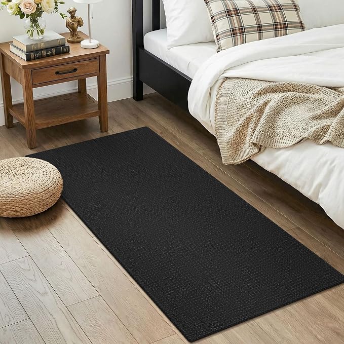 KOZYFLY Black 2x4 Entry Runner Rug, Small Washable Runners - Image 8