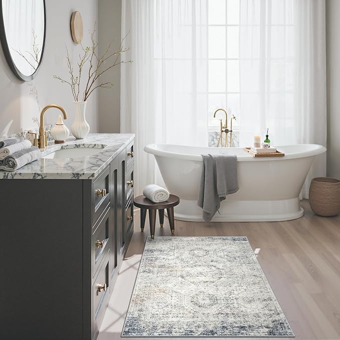 Soalmost 2x3 Washable Rugs for Kitchen, Powder Room Small Area Rug Non-Slip - Image 4