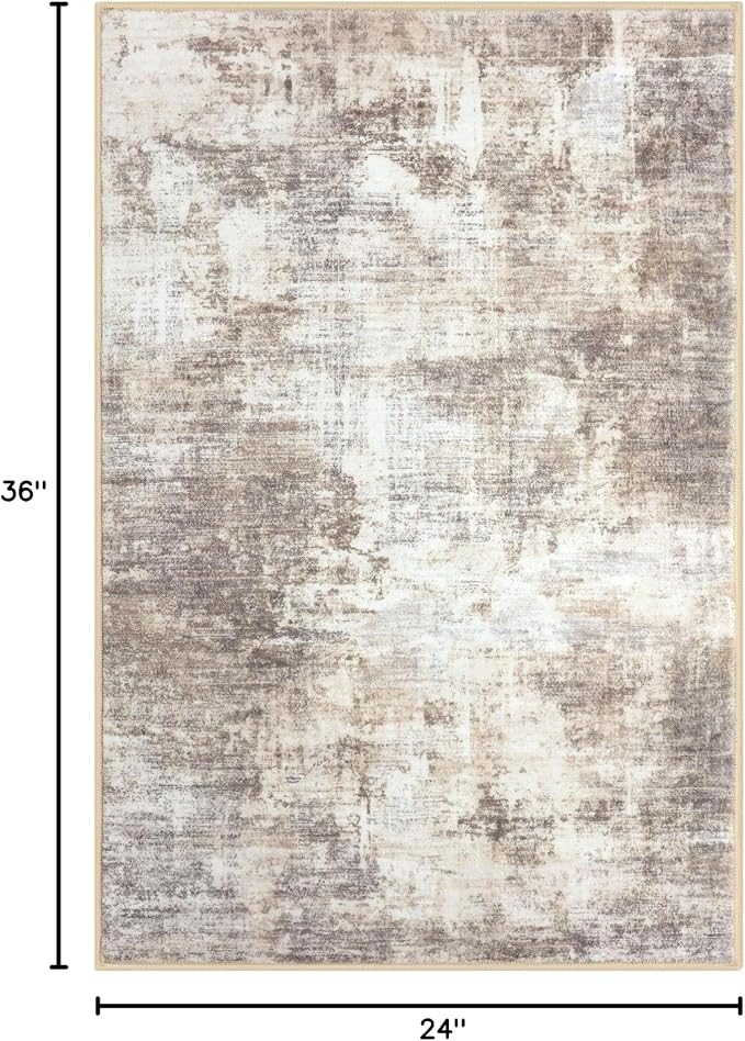 IOHOUZE Small Abstract Area Rug 2x3 Ft Entryway Rugs Washable Door Mat Indoor - Image 2