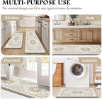 Boho Kitchen Mats for Floor 2 Piece Set Anti Fatigue Cushioned PVC Kitchen Rugs - Image 6