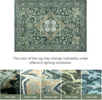 Lofus 8x10 Washable Rugs Non-Slip, Vintage Floral Area Rug - Image 7