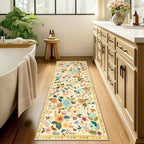 RELEANY Floral 2x8 Area Rugs Washable Print Boho Cute Carpet Non Slip Flower - Image 3