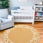 Topotdor Round Kids Play Rug Alphabet Nursery Area Rug Extra Large Soft - Image 9