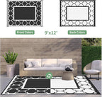 GENIMO 9 ' x 12 ' Outdoor Rug for Patio Clearance, Waterproof Indoor Outdoor - Image 4
