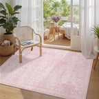 Rugxara 3x5 Rug for Entryway Bedroom, Vintage Retro Boho Throw Rug, Non Slip & - Image 3