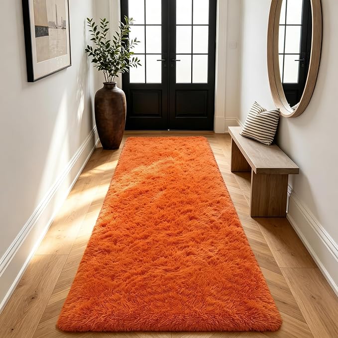 Shag Runner Rug for Bedroom Living Room 3x7 Upgrade Non-Slip Fluffy Soft - Image 6