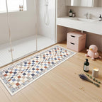 GarveeHome 2x8 Runner Rug for Kitchen Bathroom Colorful Modern Checkered Long - Image 8