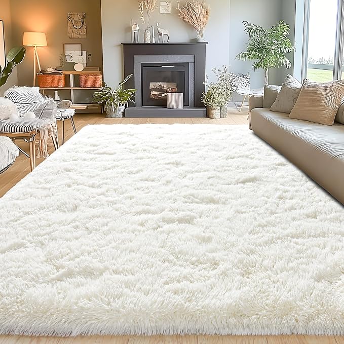 Area Rugs for Living Room 6x9, Ultra Soft Fluffy Rug for Bedroom, Modern Shaggy - Image 2