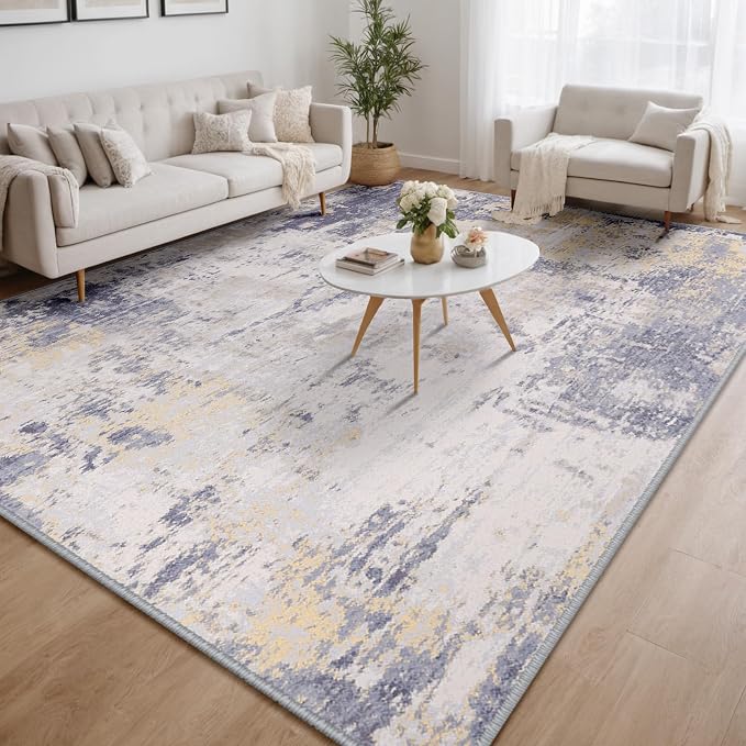 RELEANY Washable Area Rugs 5'x7' Non-Slip Modern Abstract Soft - Image 9