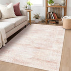 Latte&Fog 3x5 Entryway Pink Area Rugs, Vintage Floral Washable Cute Rugs - Image 4
