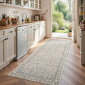 jinchan Zenith Floral Runner Rug 3x10 Washable Kitchen Runner Non-Slip Low-Pile by JINCHAN