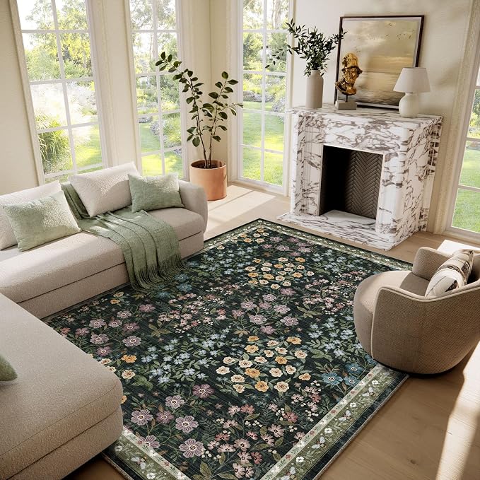 Machine Washable Living Room Rug: 6x9 Area Rugs by palohom