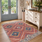 BESTSWEETIE Area Rug 4x6 Rug Machine Washable Non-Slip Low Pile Print Pattern - Image 2