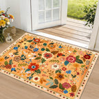 RELEANY Floral 2x3 Area Rugs Washable Print Boho Cute Carpet Non Slip Flower - Image 2