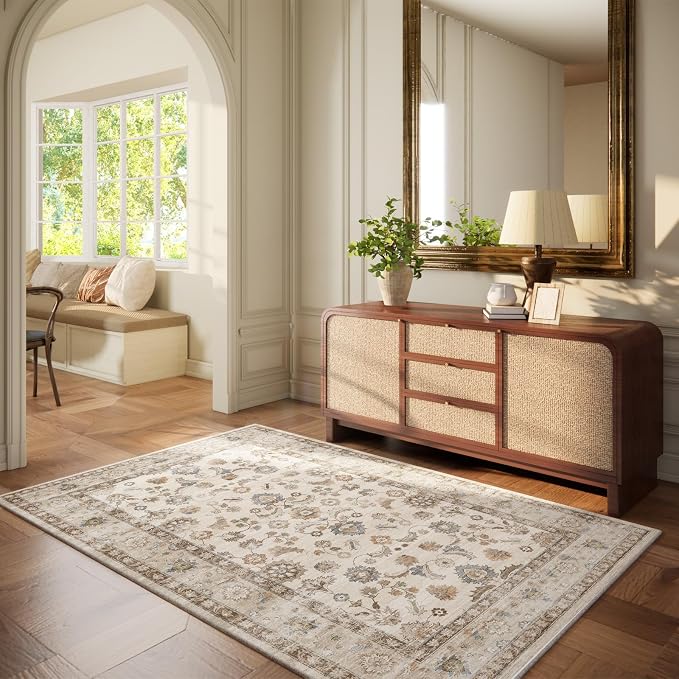 Machine Washable Entryway Throw Rug: Door Mat Indoor Entrance 4x6 Rug Small - Image 6