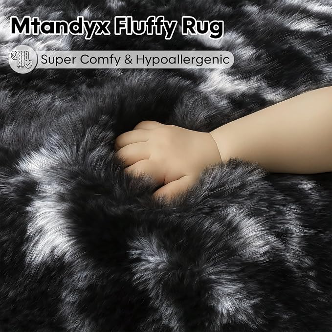 Large 9x12 Area Rug for Living Room, Soft Shag Rugs for Bedroom, Non-Slip Ultra - Image 2