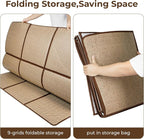 71'' x 71'' Large Japanese Tatami Mat, 0.47'' Thickness Foldable Rattan - Image 3