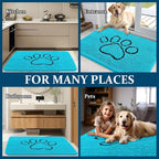 OLANLY Dog Door Mat for Muddy Paws 36x24, Paw Print Design, Absorbs Moisture - Image 8