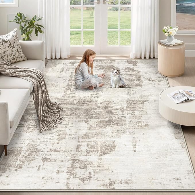 XLUEZ 5x7 Area Rugs for Living Room, Washable Modern Abstract Large Area Rug by XLUEZ