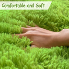 Tie Dyed Grass Green Shag Rug 6x9 Green Fluffy Area Rug Soft Plush Fuzzy Carpet - Image 3