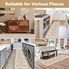 Yamaziot Washable Runner Rug, 2x8 Non-Slip Boho Vintage Hallway Rug Runner - Image 9