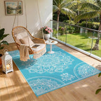 Pauwer Waterproof Outdoor Rug 6x9, Reversible Plastic Straw Patio Camping Rug - Image 6