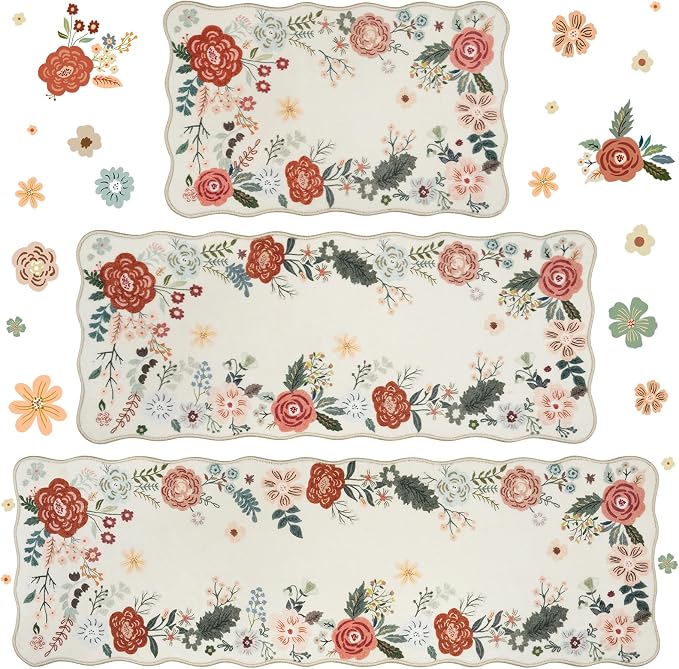 Homcomoda Floral Kitchen Rugs Mats by Homcomoda