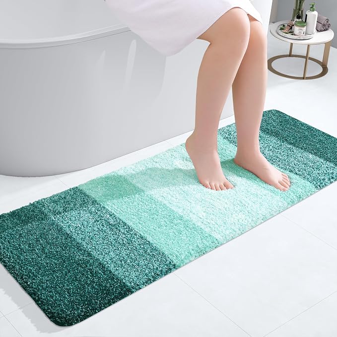 OLANLY Bathroom Runner Rugs Mat 47x17, Extra Soft Absorbent Microfiber Bath Rugs by OLANLY