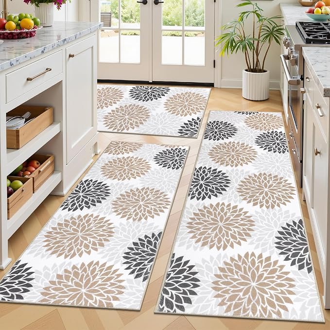 Ileading Boho Kitchen Rugs Sets 3 Piece by Ileading