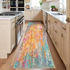 RELEANY Washable Area Rugs 2'x6' Non-Slip Modern Abstract Soft by RELEANY