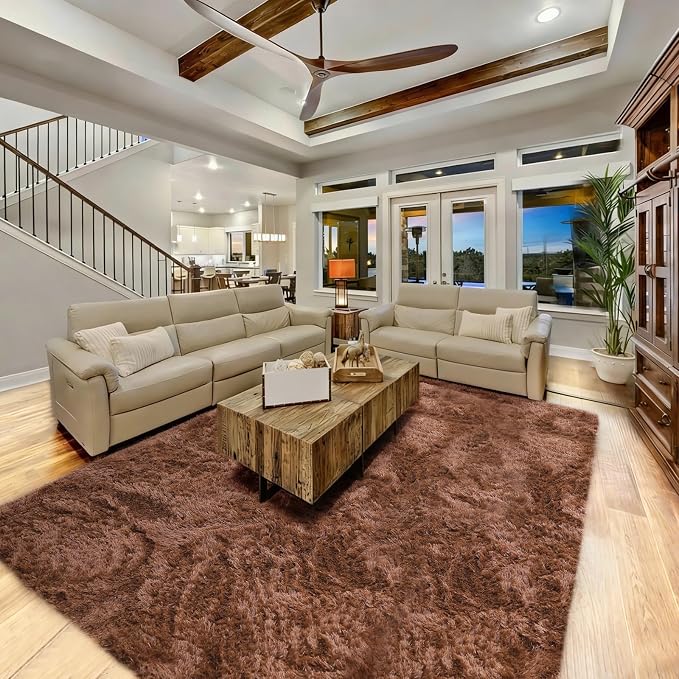 6x9 Rugs for Living Room, Rugs for Bedroom, Plush Fluffy Carpet, Non-Slip - Image 7
