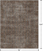 Latte&Fog 8x10 Area Rugs for Living Room, Large Vintage Taupe Brown Washable Rug - Image 2