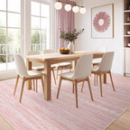 Nakagishi Pink Rugs for Bedroom Girls: 5x8 Washable Boho Large Neutral Area Rug - Image 6