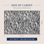 YIHOUSE 6×9 Ft Area Rugs, Washable Plush Soft Zebra Print Carpet, Non-Slip - Image 2