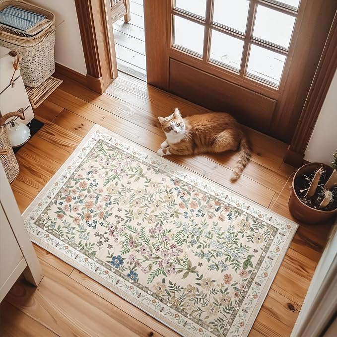 Machine Washable Small Rugs for Entryway: Door Mat Indoor Entrance 2x3 Throw - Image 6