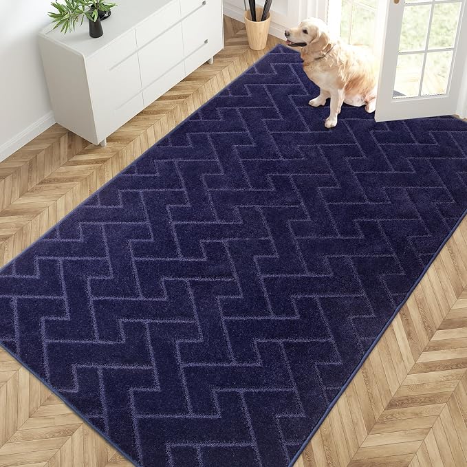 PURRUGS Easy Care Area Rug 4.5ft x 7ft, Non-Slip Machine Washable Entry Rug by PURRUGS