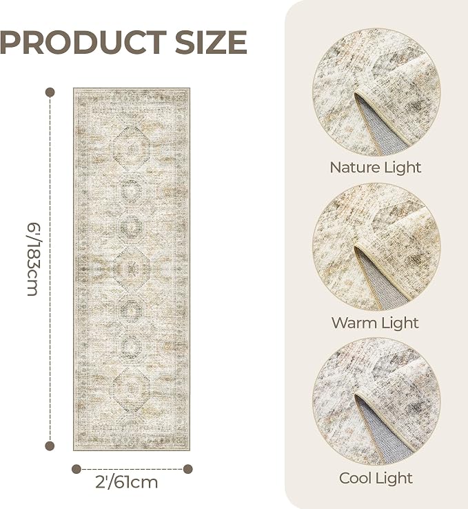 Washable Runner Rugs for Bedroom - Image 2