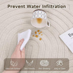Pauwer 6ft Washable Area Rugs for Living Room Modern Beige Solid Color Soft - Image 4