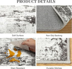 Runner Rug 2'6''x8' Washable Runner Rug: Machine Washable Kitchen Area Rug - Image 6