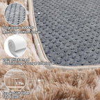 ONASAR 8x10 Area Rugs for Living Room, Tie-Dyed Beige Large Fluffy Bedroom Rug - Image 3