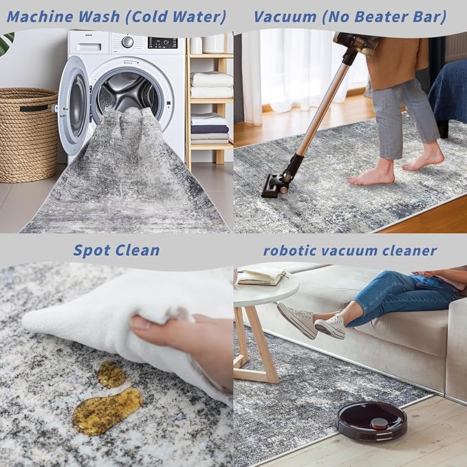 2x7 ft Hallway Runner Rug – Washable Non-Skid Soft Carpet - Image 7